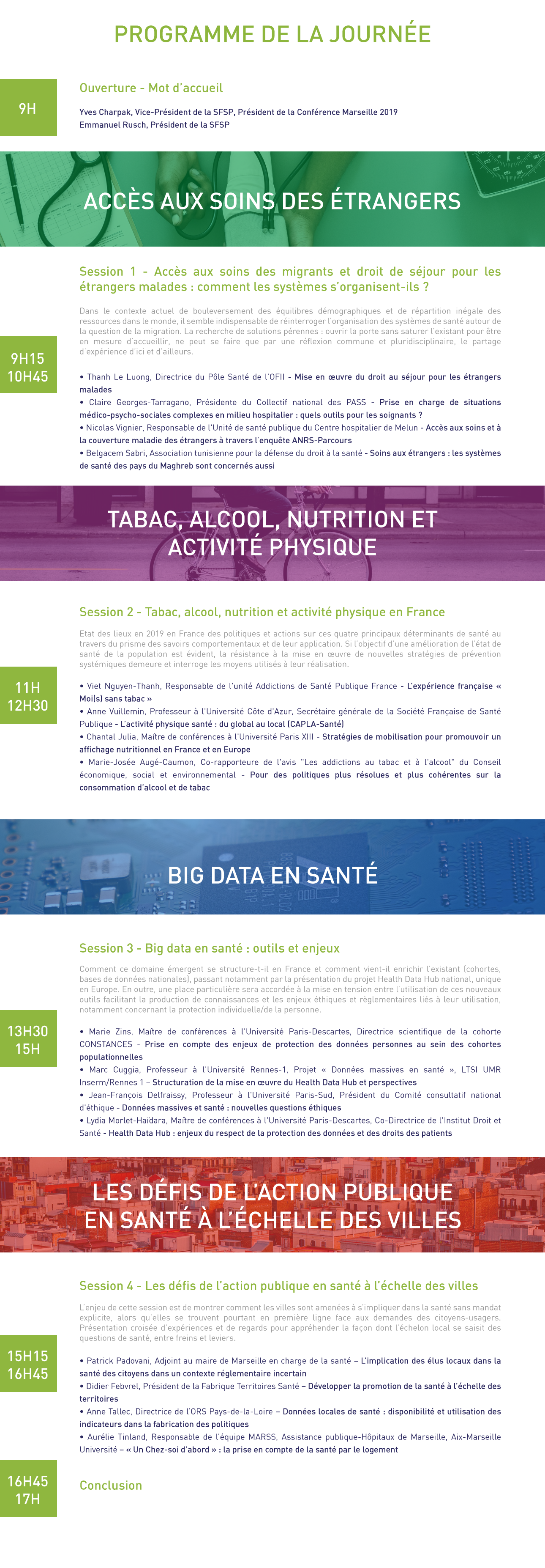 Programme complet pré conf SFSP