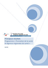 Principaux résultats Programme « Promotion de la santé et Ag ... Image 1