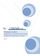 Principaux résultats Programme « Promotion de la santé et ... Image 1