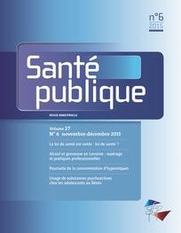 Santé publique n°6, novembre-décembre 2015